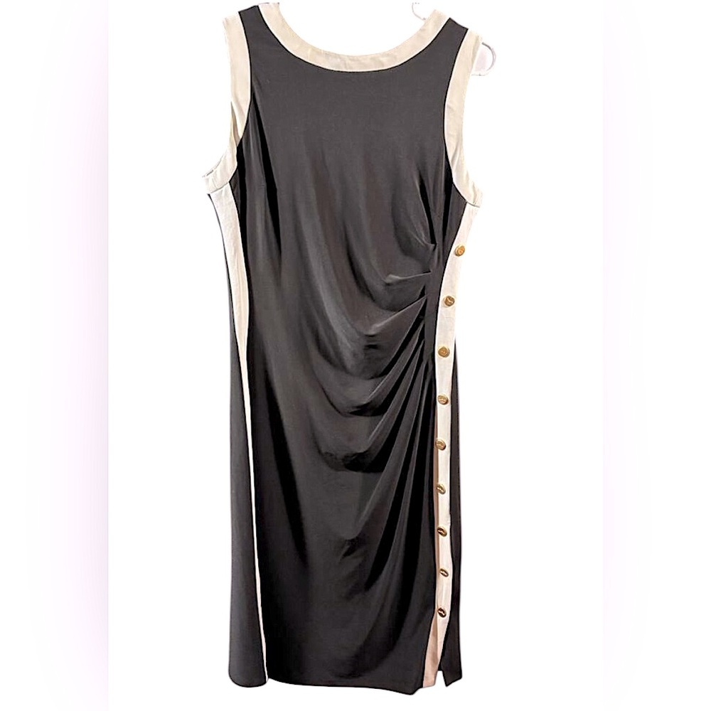 NEW- RALPH LAUREN-navy blue ruched shift dress 💙💛